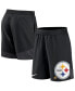 ფოტო #1 პროდუქტის Men's Black Pittsburgh Steelers Stretch Performance Shorts