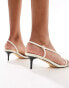 Truffle Collection kitten heel sandals in white