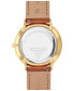 ფოტო #3 პროდუქტის Men's Heritage Silhouette Swiss Quartz Cognac Genuine Leather Strap Watch 40mm