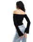 Mango off shoulder cardigan and black