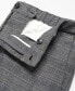 ფოტო #3 პროდუქტის Men's Slim-Fit Cotton Check Trousers