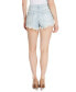 Фото #2 товара Women's Hug Me Lace-Trim High-Rise Denim Shorts