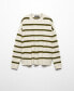 ფოტო #7 პროდუქტის Women's Round-Neck Striped Sweater