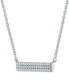 Фото #3 товара Lab-Created Diamond Cluster Bar Necklace (1/4 ct. t.w.) in Sterling Silver, 16" + 2" extender