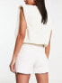 & Other Stories Forever raw denim shorts in white