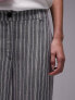 Topshop Tall stripe low slung linen trousers in multi