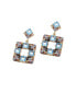 ფოტო #1 პროდუქტის Women's Block Drop Earrings