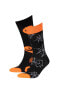Фото #1 товара Носки Defacto Halloween Cotton 2-Pack Socks