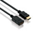 PureLink HDMI A M/F 0.5m - 0.5 m - HDMI Type A (Standard) - HDMI Type A (Standard) - Black