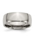Titanium Polished 8 mm Half Round Wedding Band Ring