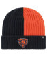 Фото #1 товара Men's Navy Chicago Bears Fracture Cuffed Knit Hat