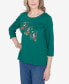 Classic Birds with Hats Detailed Crew Neck Top