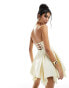 Фото #2 товара ASOS DESIGN structured bandeau mini dress with full skirt in ivory