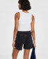 ფოტო #6 პროდუქტის Women's Sleeveless Ribbed Bodysuit, Washed White, Created for Macy's