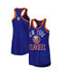 Women's Royal New York Islanders First Base Racerback Scoop Neck Tank Top