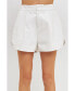 Фото #2 товара Women's High-Waisted Faux Leather Shorts