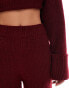 Фото #4 товара 4th & Reckless knitted wide leg trousers co-ord in burgundy