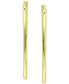 ფოტო #6 პროდუქტის Medium Oval Skinny Hoop Earrings in 18K Gold-Plated Sterling Silver, or Sterling Silver, 1-5/8", Created for Macy's
