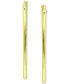 Medium Oval Skinny Hoop Earrings in 18K Gold-Plated Sterling Silver, or Sterling Silver, 1-5/8", Created for Macy's