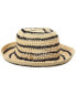 Фото #2 товара Bruno Magli Striped Crochet Straw Bucket Hat Women's Brown