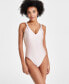 Фото #2 товара Women's Knotted-Strap Thong-Back Bodysuit, Created for Macy's