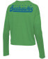 ფოტო #3 პროდუქტის Women's Neon Green Seattle Seahawks Pocket Thermal Long Sleeve T-shirt