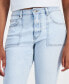 Juniors' Flare-Leg Utility Pocket Jeans