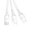Фото #2 товара 3w1 Kabel przewód USB-A do USB-C micro USB iPhone Lightning 480Mb/s 1.2m biały