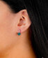 ფოტო #3 პროდუქტის Fine Crystal with Cubic Zirconia Bar Drop Earring in Sterling Silver (Available in Clear, Blue, Light Blue and Red)