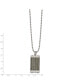 Фото #2 товара Chisel brushed with Grey Wood Inlay Pendant on a Ball Chain Necklace