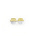 Sanctuary Project by Semi Precious White Howlite Geo Stud Earrings Gold