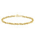 ფოტო #2 პროდუქტის Diamond Cut Rope, 7-1/2" Chain Bracelet (3-3/4mm) in 14k Gold, Made in Italy