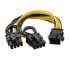 Фото #2 товара Netrox High Quality PCI-E Express Graphics Card Splitter | 8-Pin PCI-E to 2 PCI-E 8-Pin 6+2 Cable | Splitter PCI Express Graphics Card Connection PC Power Cable GPU | Graphics Card Cable Mining