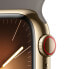 Apple Watch Series 9 gold/braun Edelstahl 41 mm Sportarmband Cellular