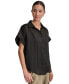 Фото #3 товара Women's Short-Sleeve Button-Front Shirt