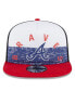 Фото #4 товара Men's White/Red Atlanta Braves Team Foam Front A-Frame Trucker 9Fifty Snapback Hat