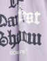 ASOS Dark Future extreme oversized sweatshirt with back gothic slogan print in purple