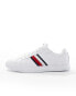 Фото #2 товара Tommy Hilfiger stripe court trainers in white