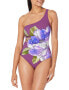 Фото #1 товара Gottex Women's Standard Wild Flower Shoulder One Piece, Plum/Multicolor Size 42