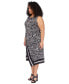 ფოტო #5 პროდუქტის Plus Size Zebra-Print Faux Wrap Midi dress