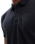 Hollister icon logo pique polo in black