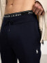 Фото #3 товара Polo Ralph Lauren icon logo double knit cuffed joggers in aviator navy