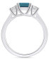 ფოტო #3 პროდუქტის London Blue Topaz and Diamond Ring (2 ct.t.w and 1/4 ct.t.w) 14K White Gold
