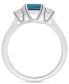 Фото #3 товара London Blue Topaz and Diamond Ring (2 ct.t.w and 1/4 ct.t.w) 14K White Gold