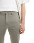 ASOS DESIGN skinny chino in washed dark khaki