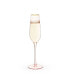 Rose Crystal Champagne Flute Set