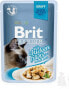 Фото #1 товара Влажный корм для кошек Brit, кусочки, 85 г