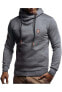 Фото #1 товара Men's BodyFit Hooded Sweater | Modern Stylish Longsleeve Pullover Sweater | Anthracite | S-Size