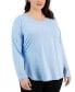 Фото #1 товара Plus Size Essentials Long Sleeve T-Shirt, Created for Macy's