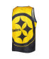 Men's Black Pittsburgh Steelers Colorblock Mesh V-Neck and Shorts Set